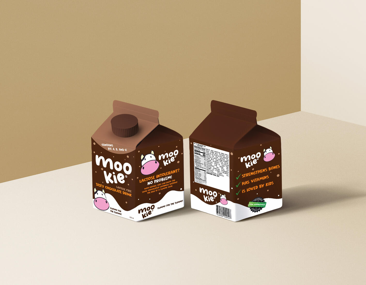 Mookie Non-Lactose Chocolate Milk Packaging